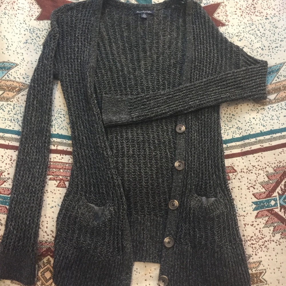 SOLD AeO long knit cardigan